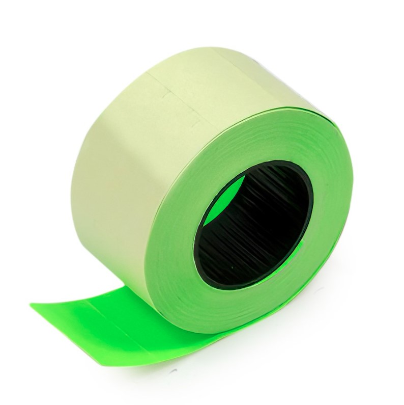 Taśma do metkownicy (5) dwurzędowa prosta  (26x16) fluor zielona